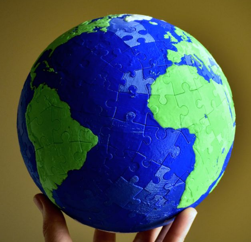 Puzzle 3D del planeta Tierra