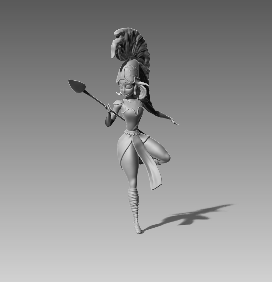 Guerrera Espartana Modelo 3D