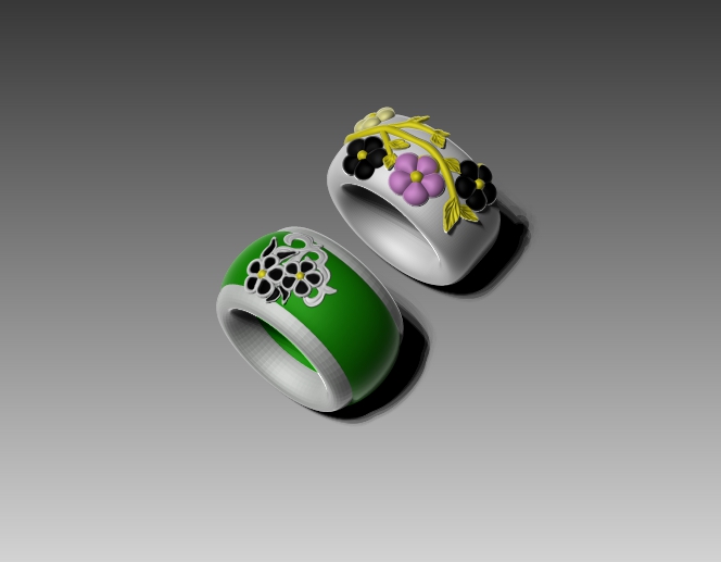 Anillos con flores