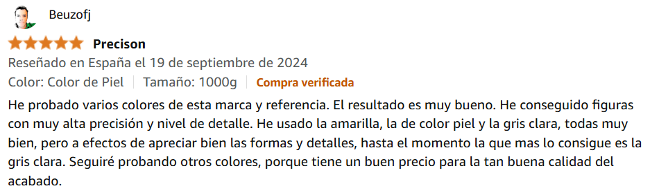 Resina ANYCUBIC comentario