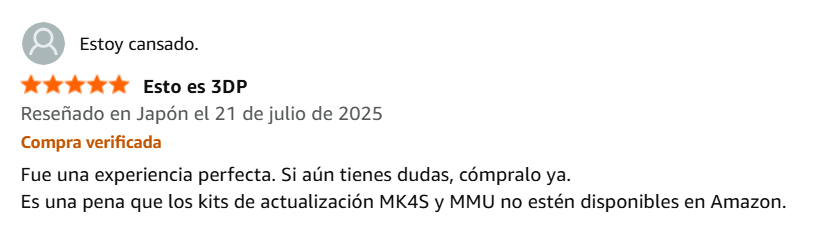Comentario Prusa i3 MK4