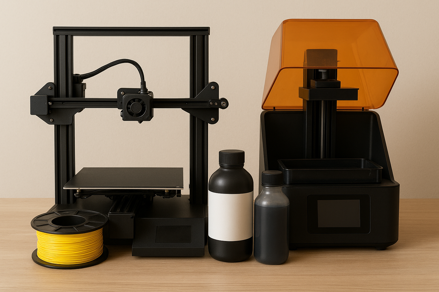 material PLA vs resina