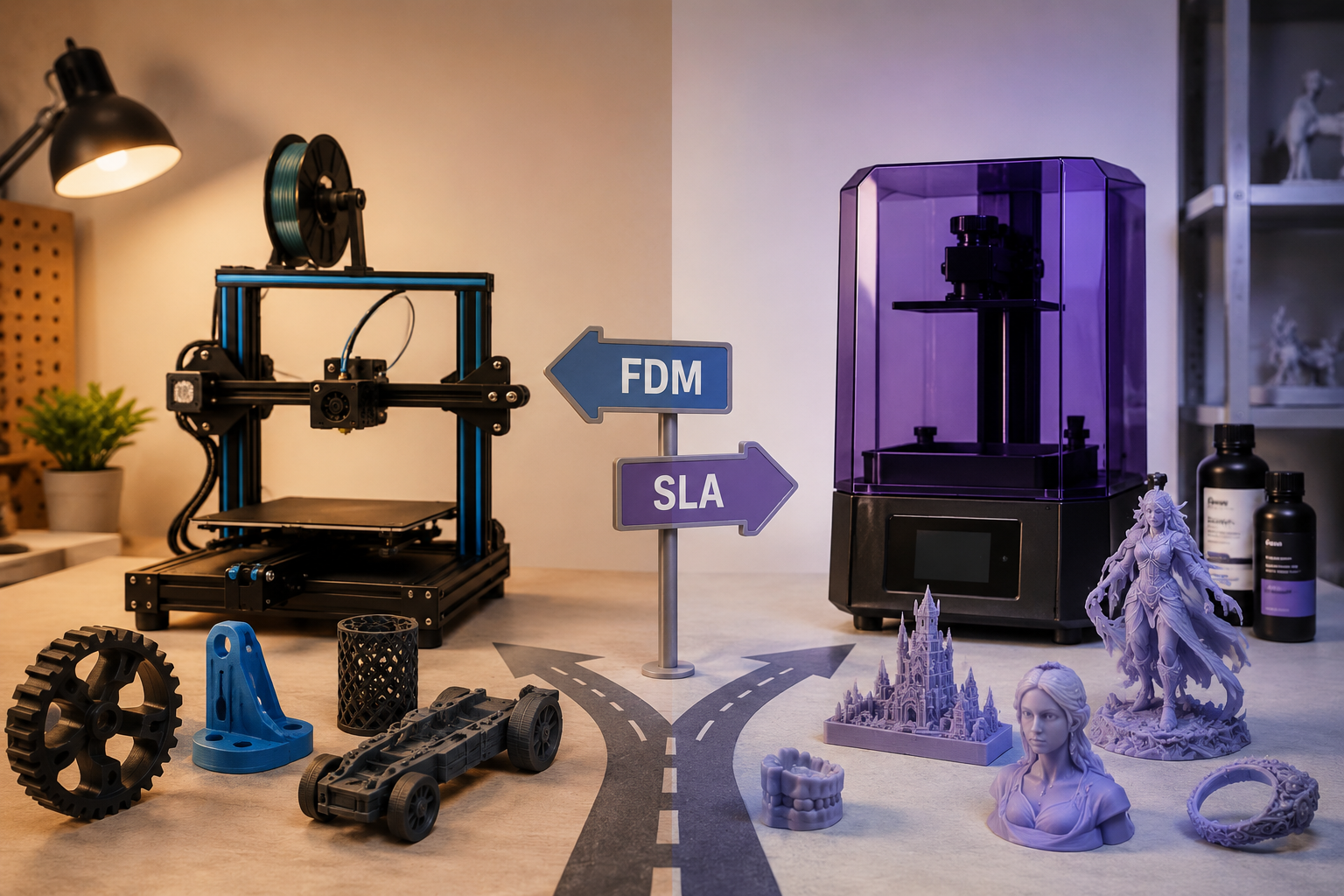 impresión 3D SLA vs FDM