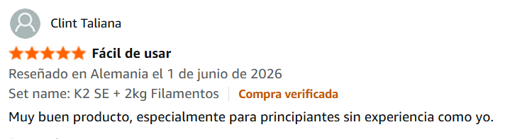 Creality K2 Plus Combo comentario