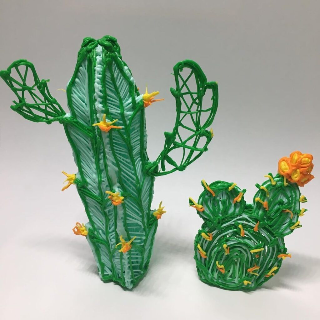 Cactus con lápiz 3d