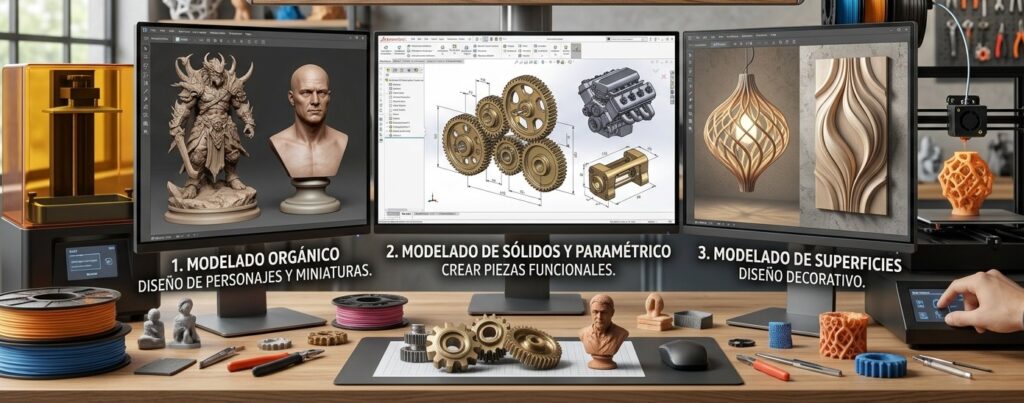 Cómo elegir el tipo de modelado 3D adecuado