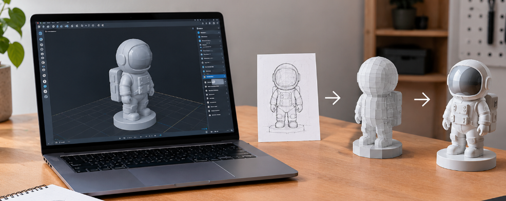 Elige el método para crear tu modelo 3D