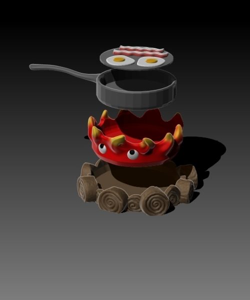 Calcifer posavasos - Despiece