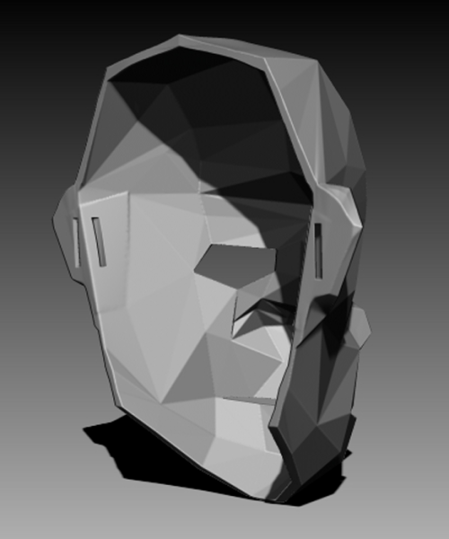 Mascara Gorila - Modelo 3D atras