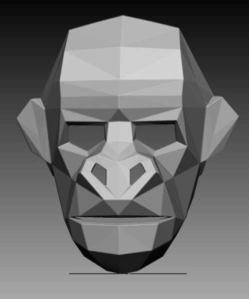 Mascara Gorila - Modelo 3D